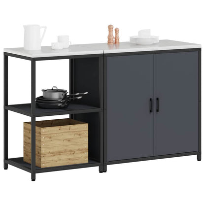 Set di Stoccaggio per Cucina con lo scaffale 2 pcs Antracite