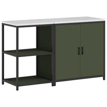 Set di Stoccaggio per Cucina con lo scaffale 2 pcs Verde oliva