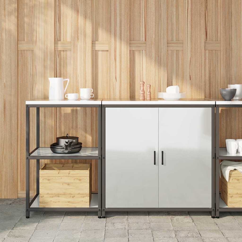 Set di Stoccaggio per Cucina 2 pcs Argento Acciaio zincato