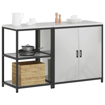 Set di Stoccaggio per Cucina 2 pcs Argento Acciaio zincato