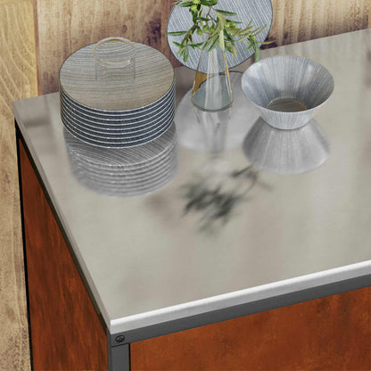 Set di Stoccaggio per Cucina con lo scaffale 2 pcs Ruggine