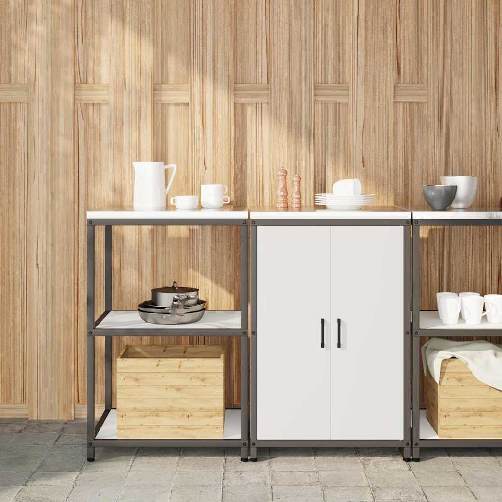 Set di Stoccaggio per Cucina con lo scaffale 2 pcs Bianco