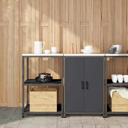Set di Stoccaggio per Cucina con lo scaffale 2 pcs Antracite