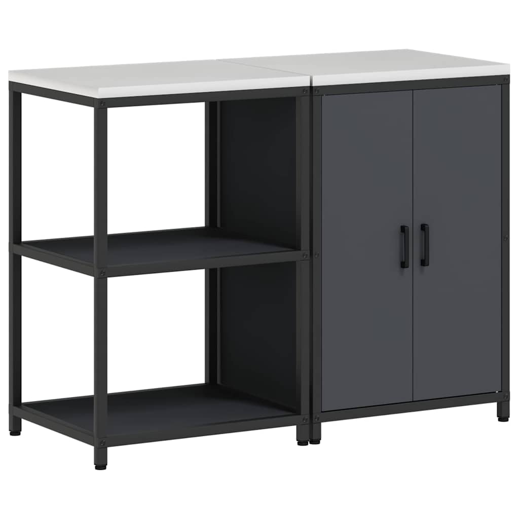 Set di Stoccaggio per Cucina con lo scaffale 2 pcs Antracite