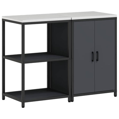 Set di Stoccaggio per Cucina con lo scaffale 2 pcs Antracite