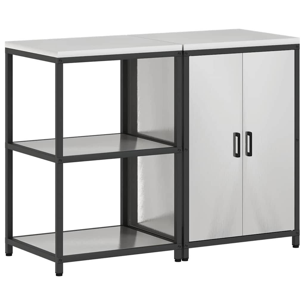 Set di Stoccaggio per Cucina 2 pcs Argento Acciaio inossidabile