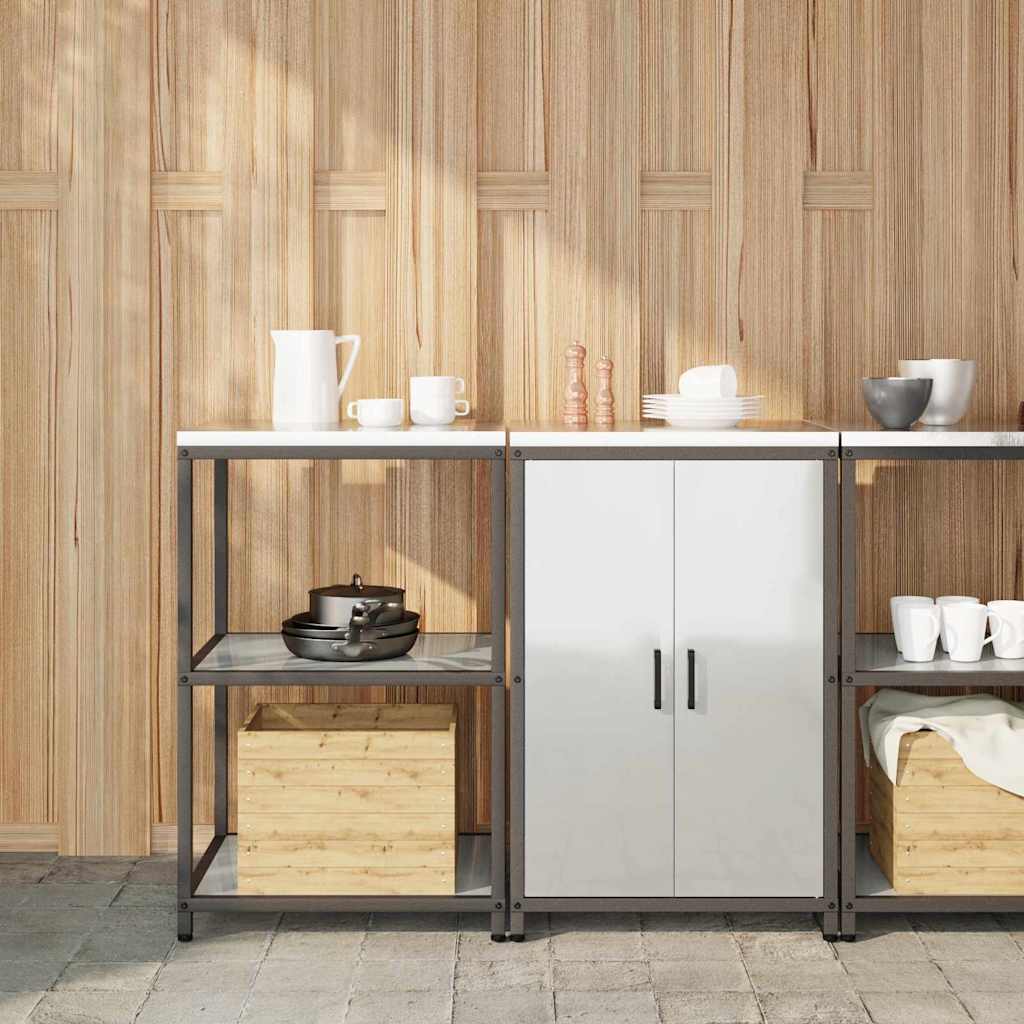 Set di Stoccaggio per Cucina 2 pcs Argento Acciaio zincato
