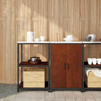Set di Stoccaggio per Cucina con lo scaffale 2 pcs Ruggine