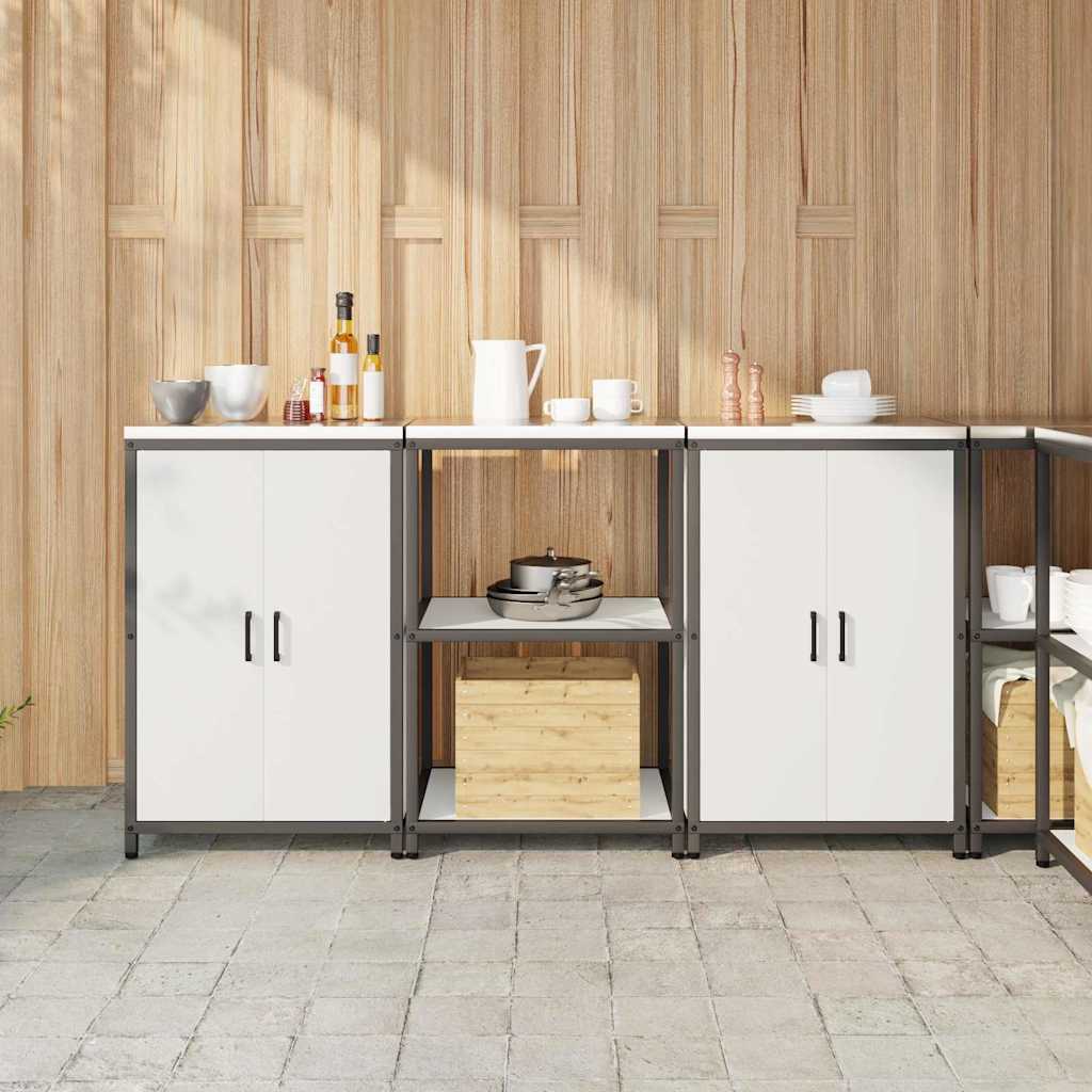 Set di Stoccaggio per Cucina con lo scaffale 3 pcs Bianco