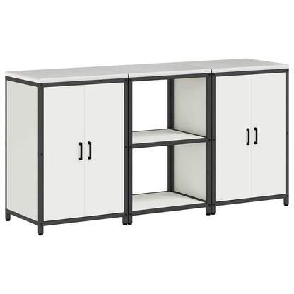 Set di Stoccaggio per Cucina con lo scaffale 3 pcs Bianco