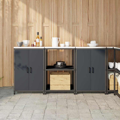 Set di Stoccaggio per Cucina con lo scaffale 3 pcs Antracite