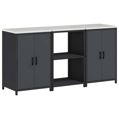 Set di Stoccaggio per Cucina con lo scaffale 3 pcs Antracite