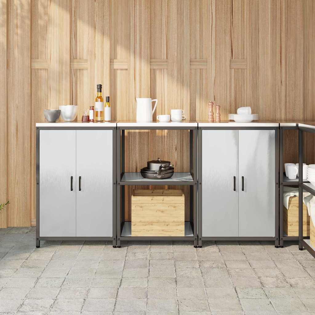Set di Stoccaggio per Cucina 3 pcs Argento Acciaio inossidabile