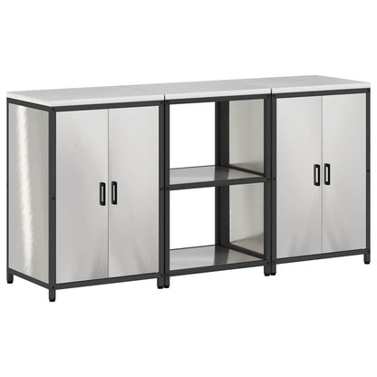 Set di Stoccaggio per Cucina 3 pcs Argento Acciaio inossidabile