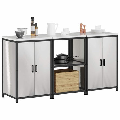 Set di Stoccaggio per Cucina 3 pcs Argento Acciaio inossidabile