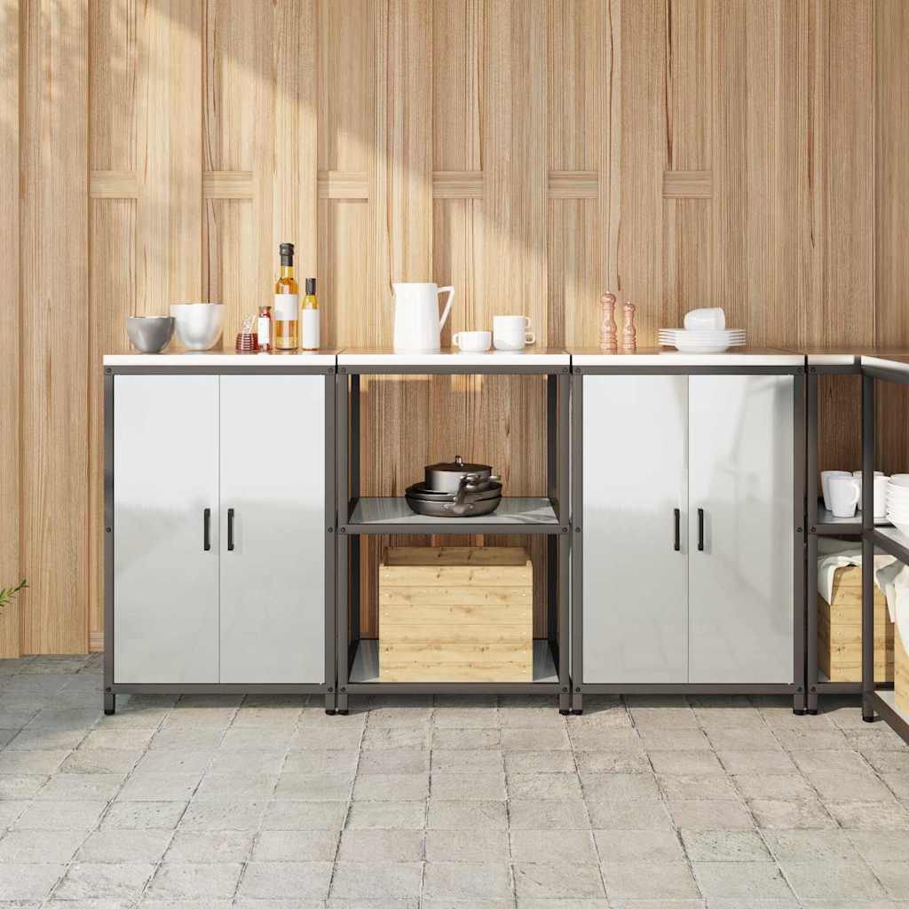 Set di Stoccaggio per Cucina 3 pcs Argento Acciaio zincato
