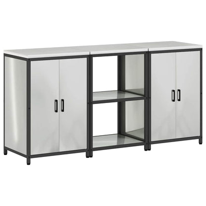 Set di Stoccaggio per Cucina 3 pcs Argento Acciaio zincato