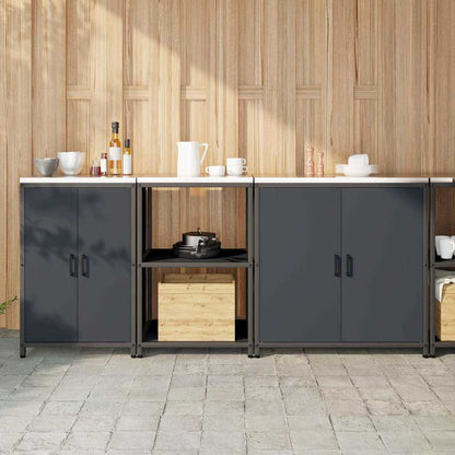 Set di Stoccaggio per Cucina con lo scaffale 3 pcs Antracite
