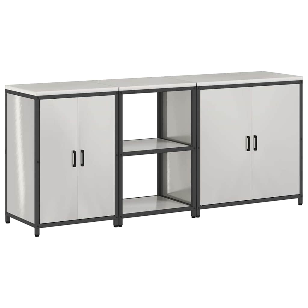 Set di Stoccaggio per Cucina 3 pcs Argento Acciaio inossidabile