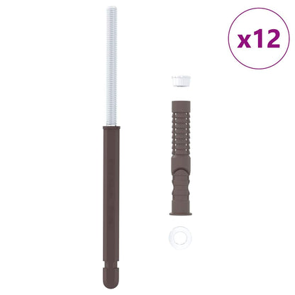 Supporti per Mensole Flottanti 12 pcs Beige Ã˜10 x 170 mm