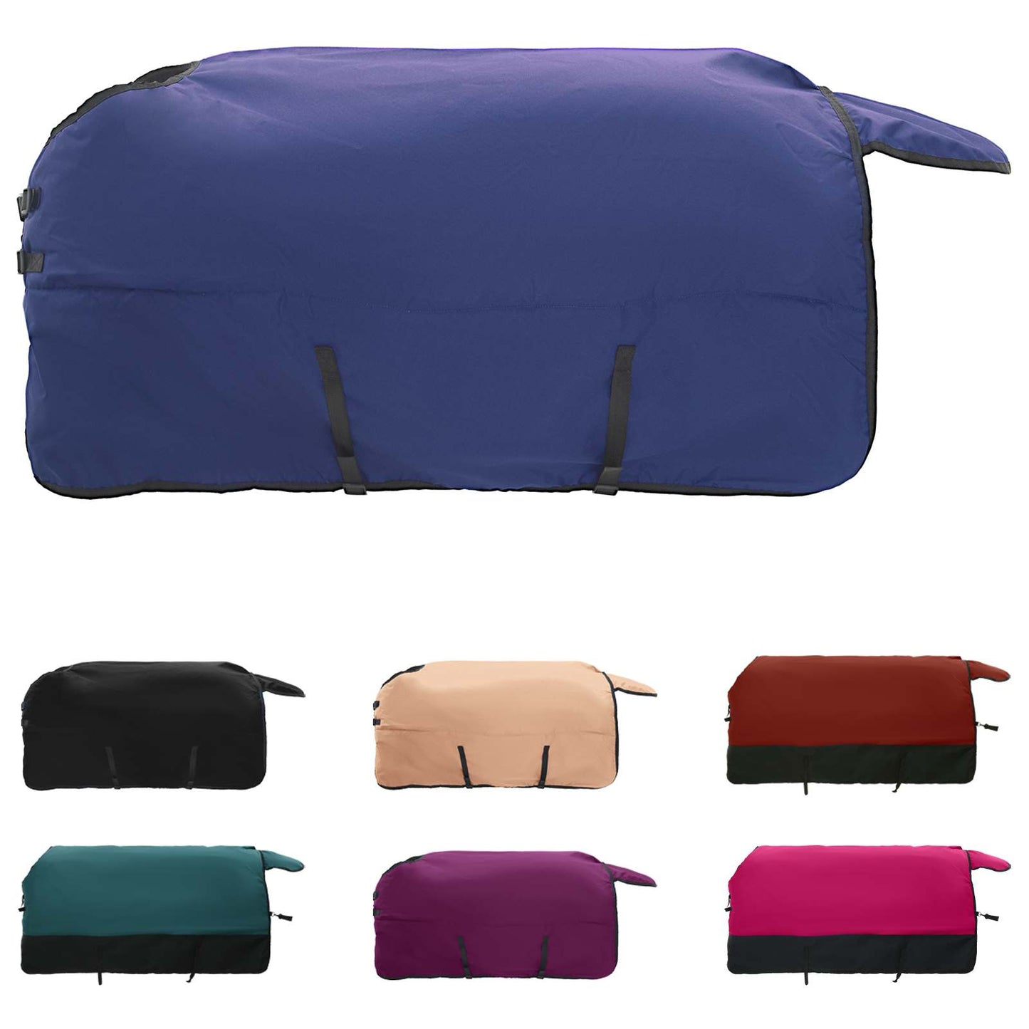 Coperta per Cavalli Verde Scuro e Nero 95 cm Poliestere