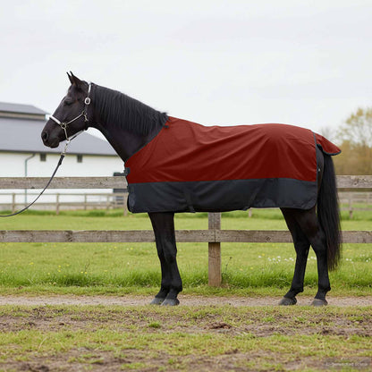 Coperta per Cavalli Verde Scuro e Nero 95 cm Poliestere