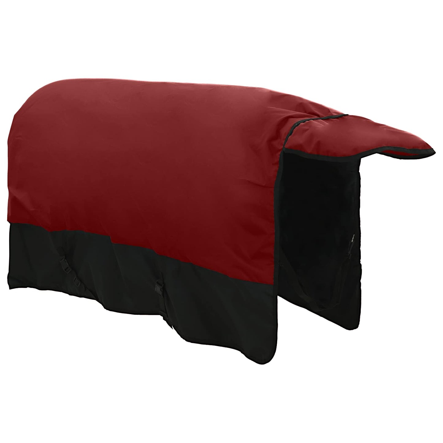 Coperta per Cavalli Verde Scuro e Nero 135 cm Poliestere