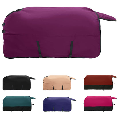 Coperta per Cavalli Verde Scuro e Nero 105 cm Poliestere