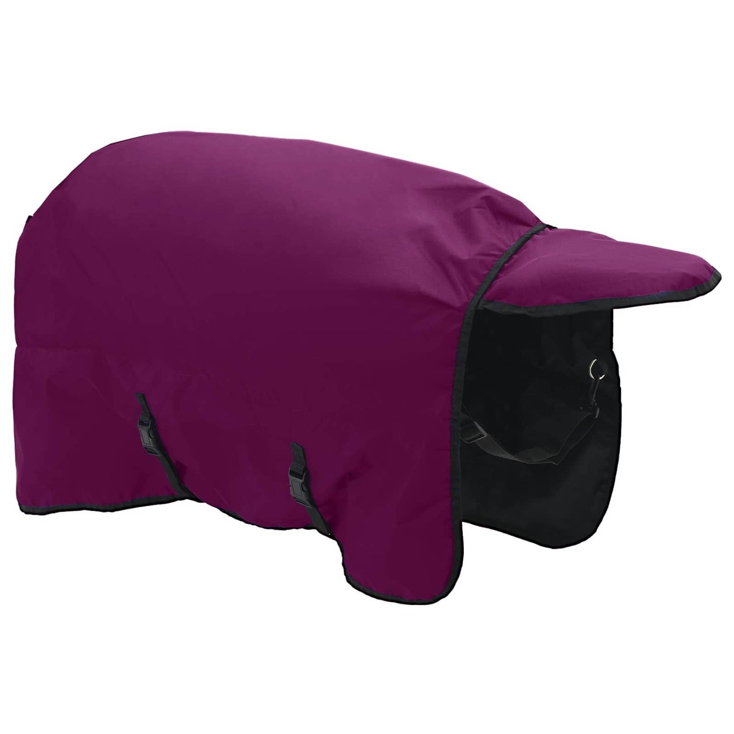Coperta per Cavalli Verde Scuro e Nero 135 cm Poliestere