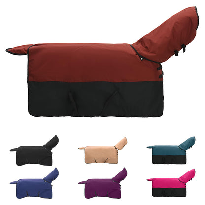 Coperta per Cavalli Verde Scuro e Nero 85 cm Poliestere
