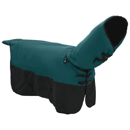 Coperta per Cavalli Verde Scuro e Nero 95 cm Poliestere