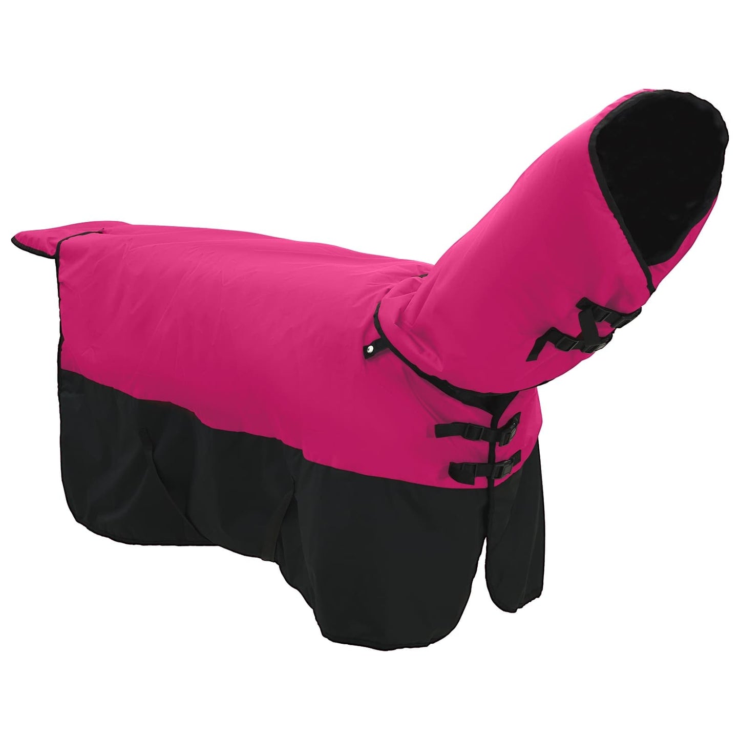 Coperta per Cavalli Rosa e Nero 135 cm Poliestere