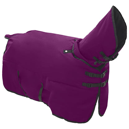 Coperta per Cavalli Verde Scuro e Nero 155 cm Poliestere
