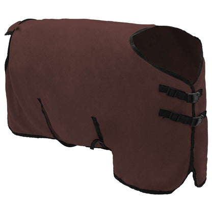 Coperta per Cavalli Marrone Scuro Completo Poliestere