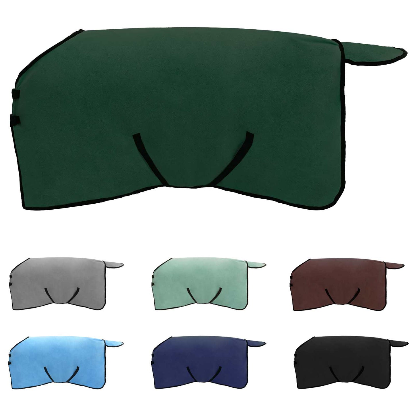 Coperta per Cavalli Verde scuro completo Poliestere