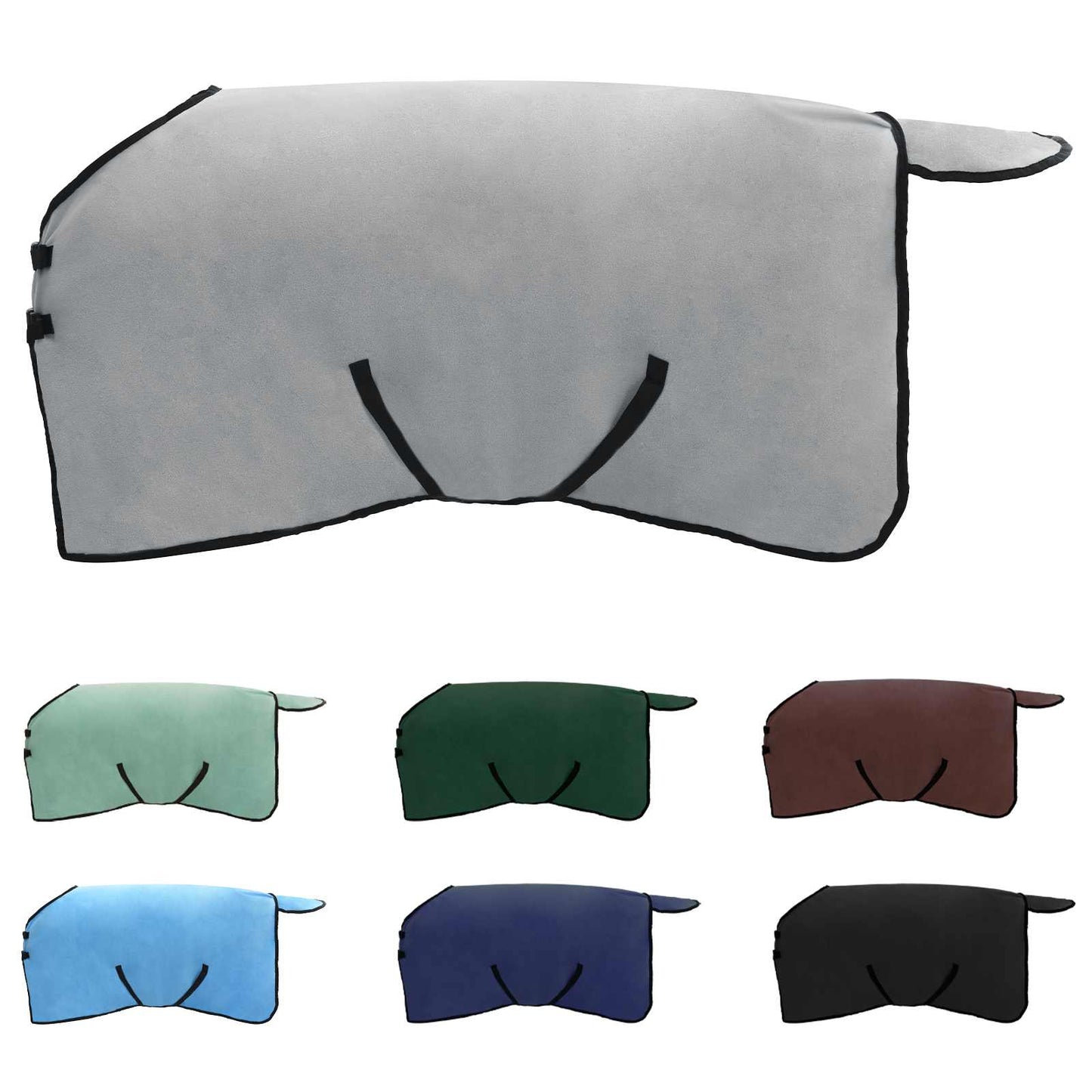 Coperta per Cavalli Grigio chiaro e rosa completo Poliestere