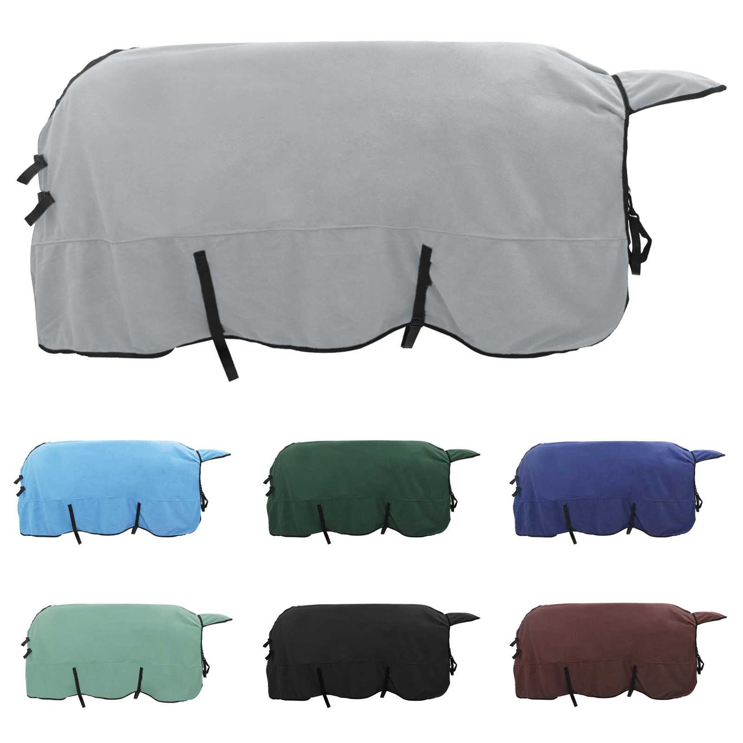 Coperta per Cavalli Grigio chiaro e rosa completo Poliestere