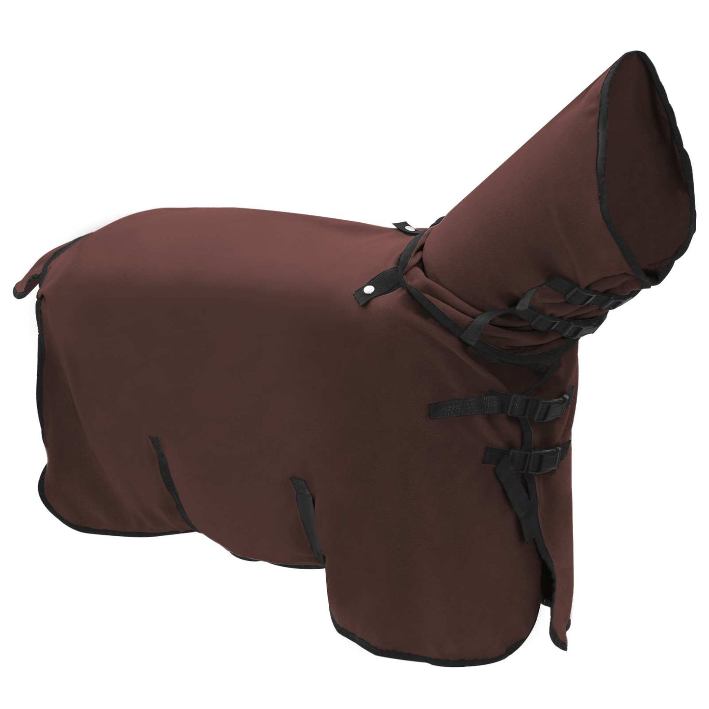 Coperta per Cavalli Marrone Scuro Completo Poliestere