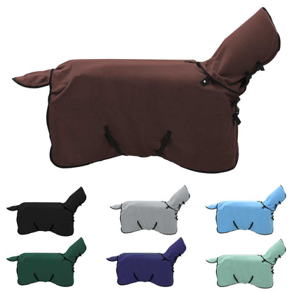 Coperta per Cavalli Marrone Scuro Completo Poliestere