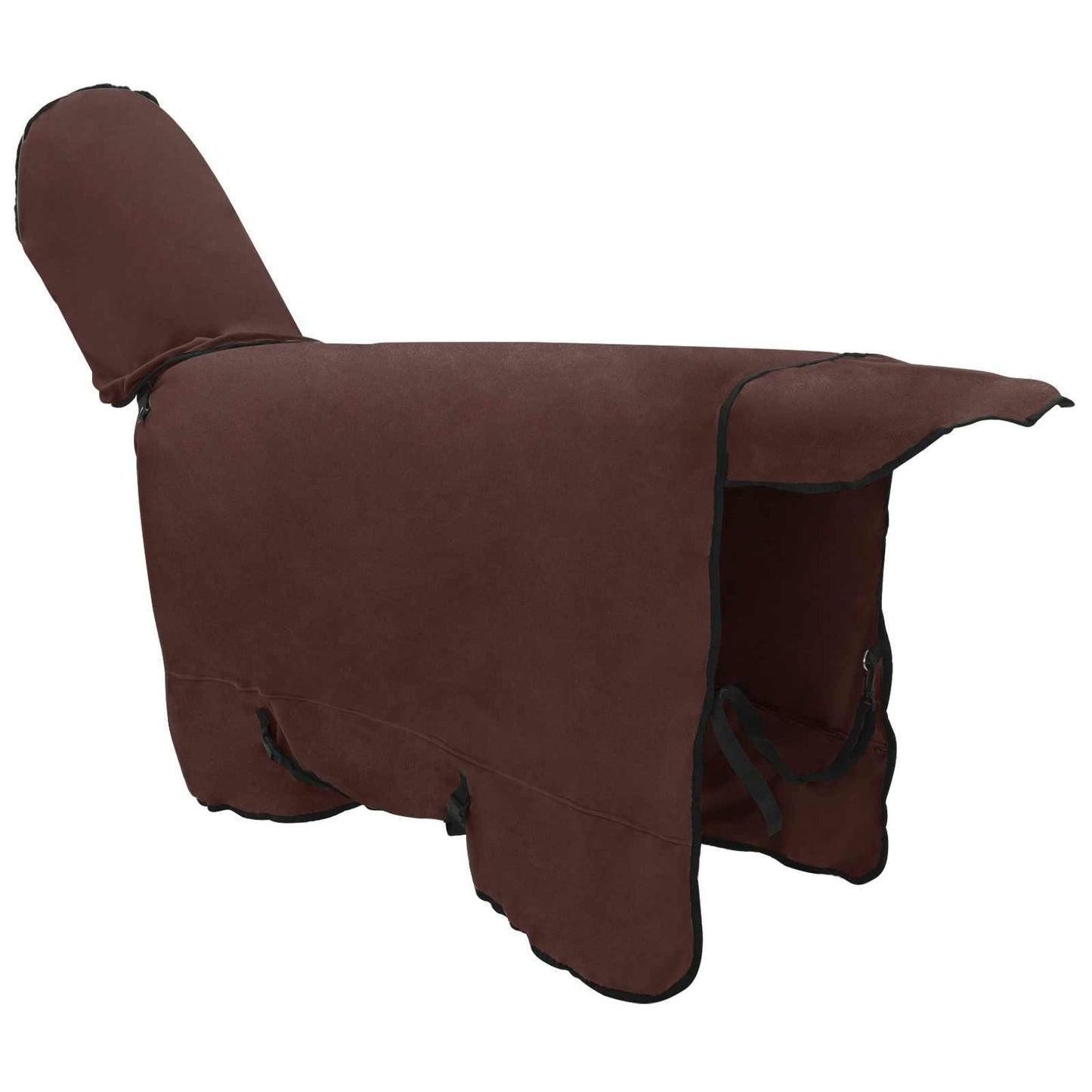 Coperta per Cavalli Marrone Scuro Completo Poliestere