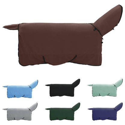 Coperta per Cavalli Marrone Scuro Completo Poliestere