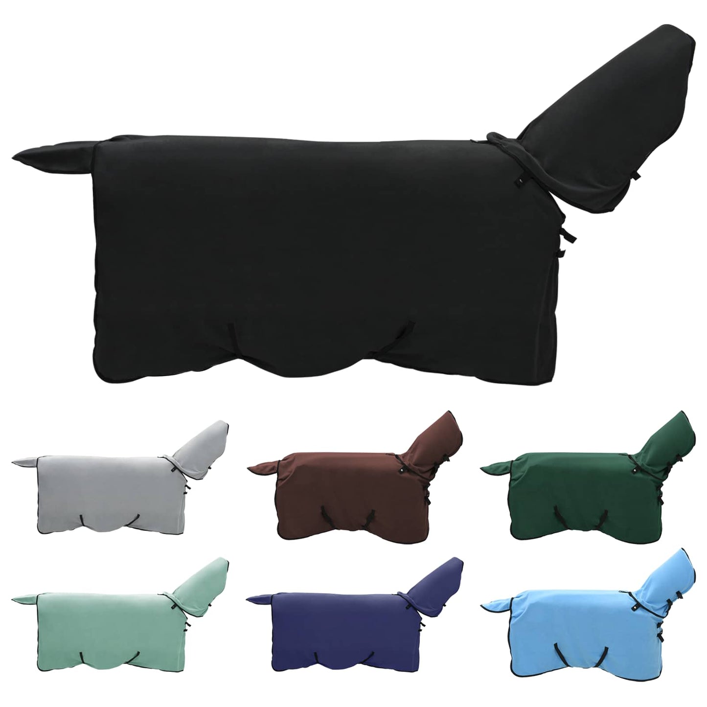 Coperta per Cavalli Nero Poliestere