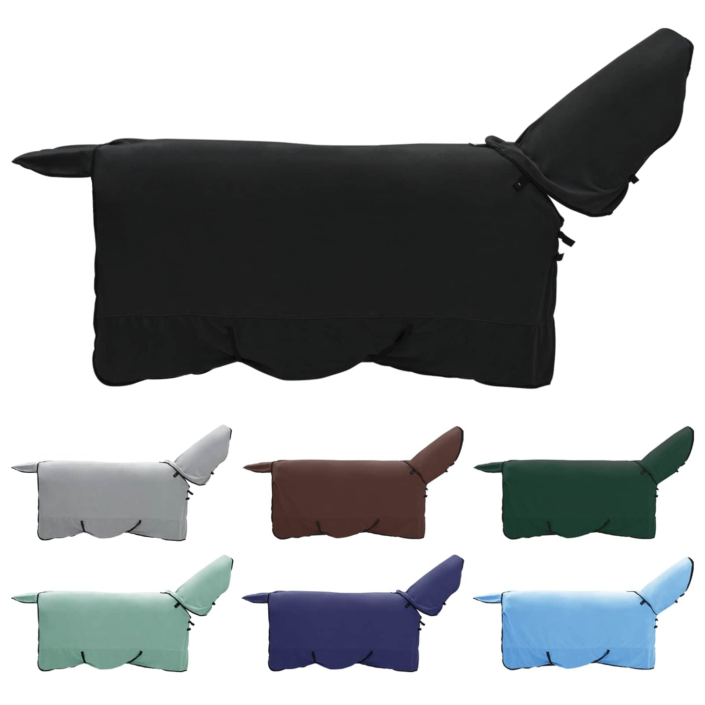 Coperta per Cavalli Nero Poliestere