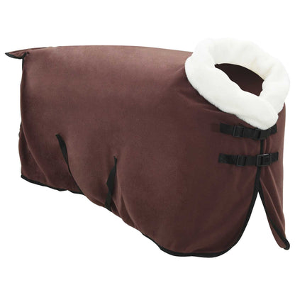 Coperta per Cavalli Marrone Scuro Completo 75 cm Felpa in pile