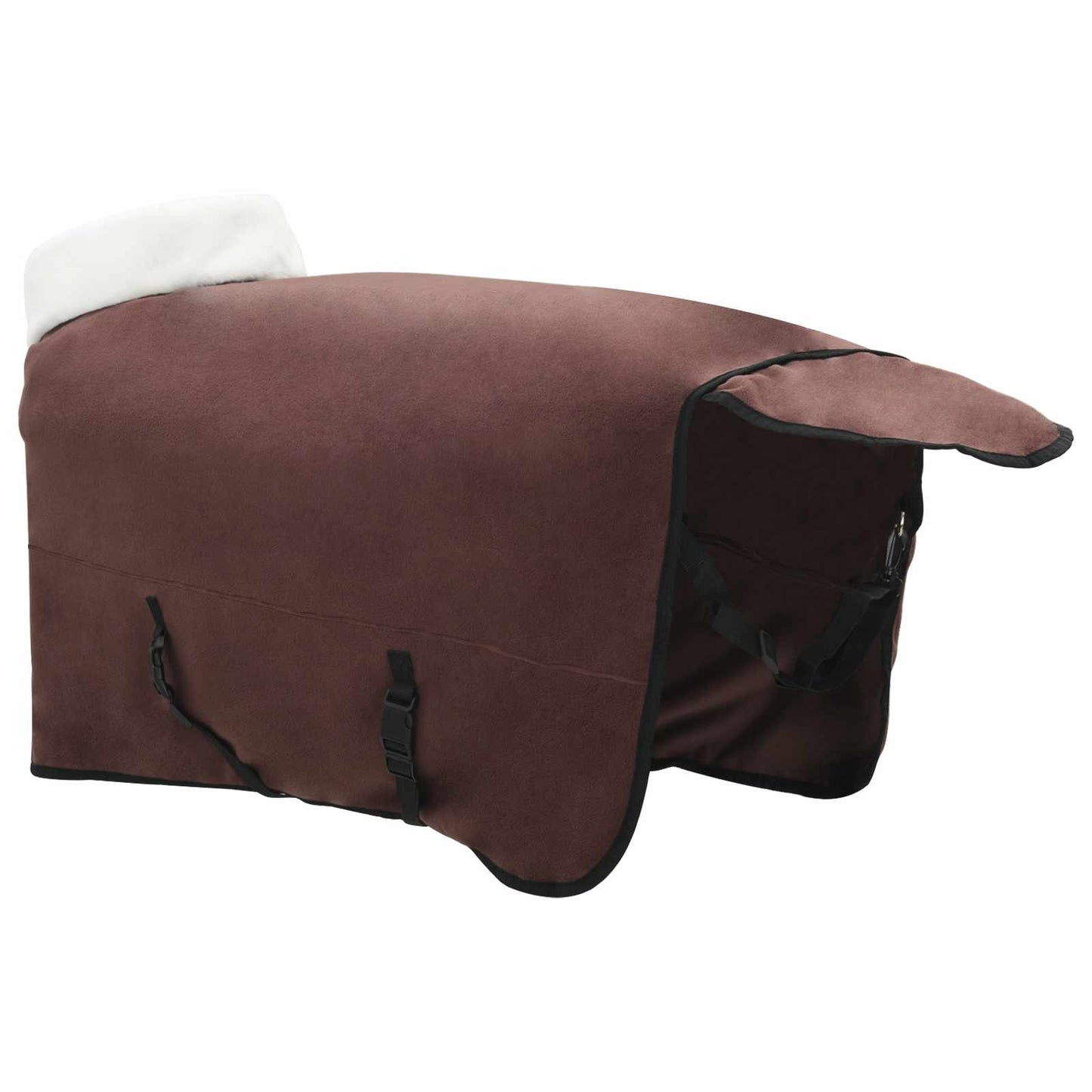 Coperta per Cavalli Marrone Scuro Completo 135 cm Felpa in pile