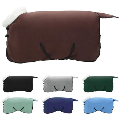 Coperta per Cavalli Marrone Scuro Completo 135 cm Felpa in pile