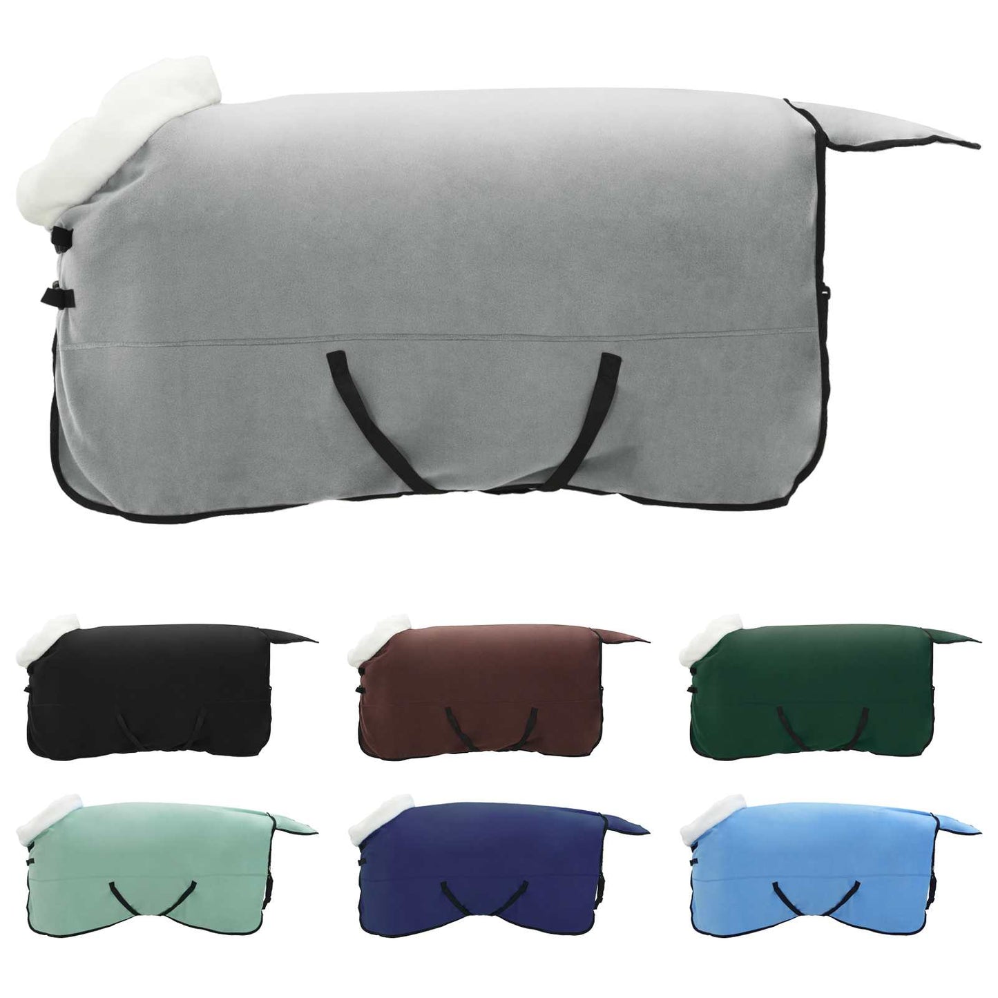 Coperta per Cavalli Verde scuro completo 165 cm Felpa in pile