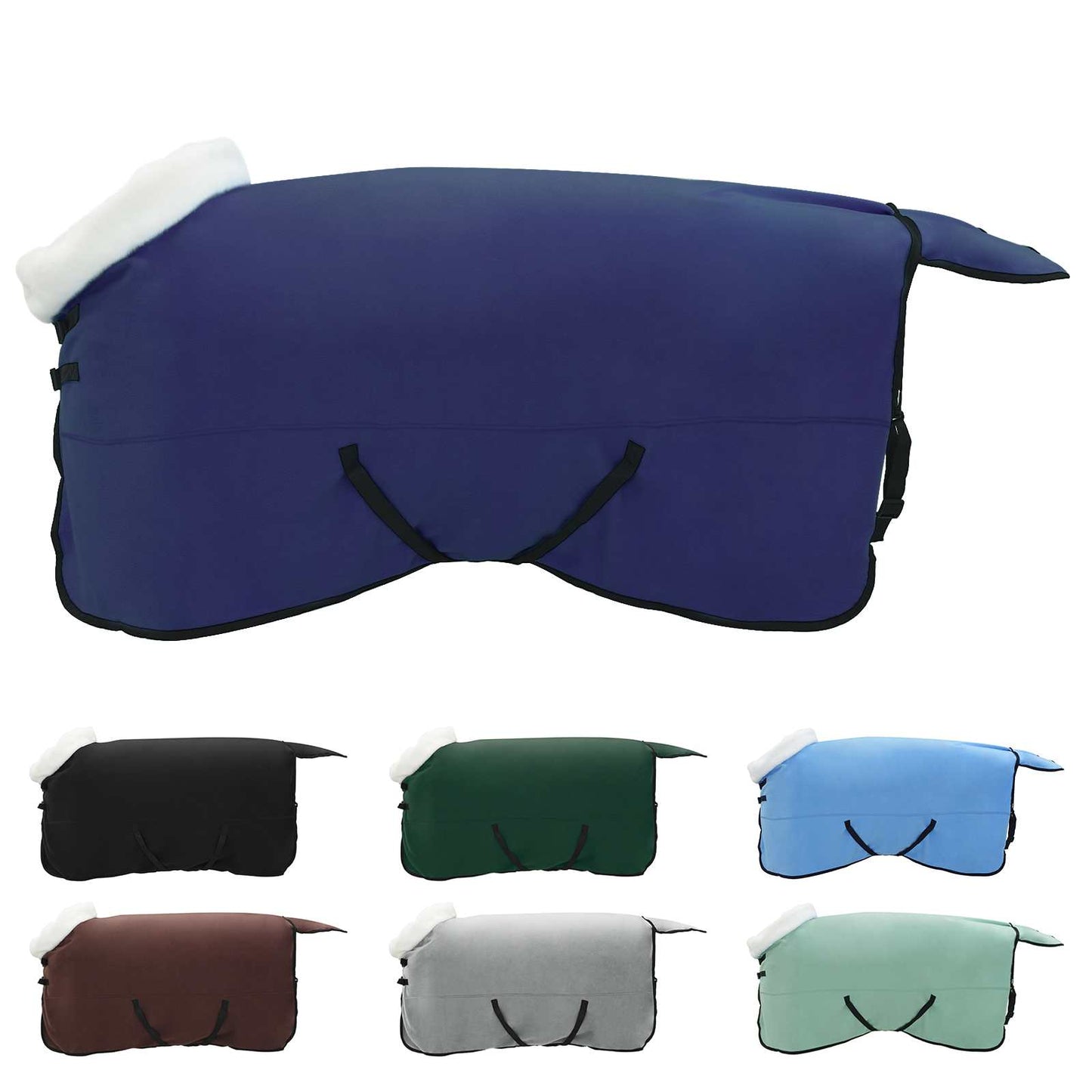 Coperta per Cavalli Blu navy 135 cm Felpa in pile