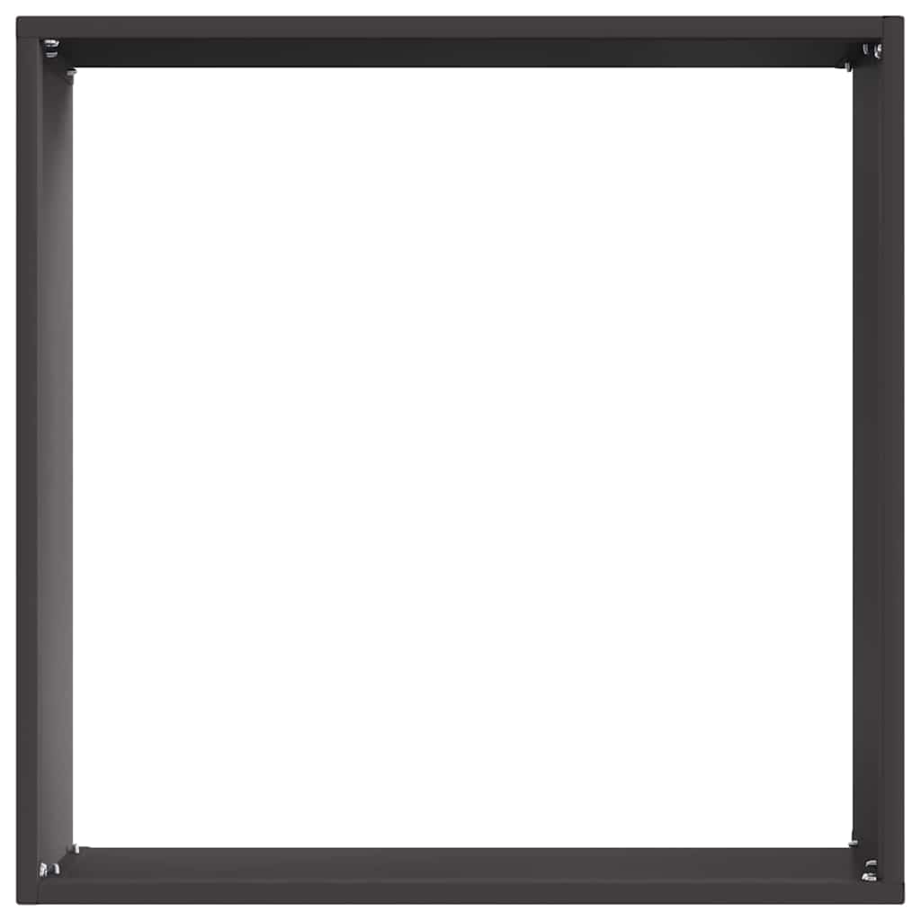Bordura per Prato 6 pcs Nero 40 x 40 x 13 cm Acciaio