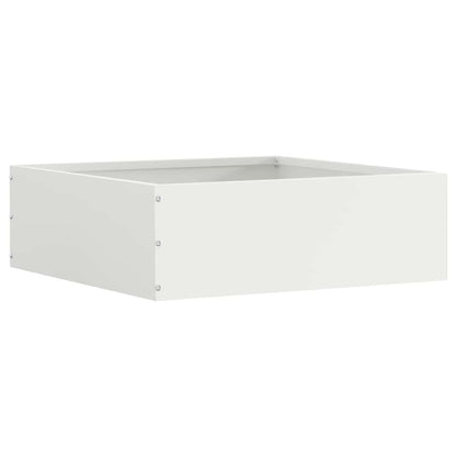 Bordura per Prato 6 pcs Bianco 40 x 40 x 13 cm Acciaio
